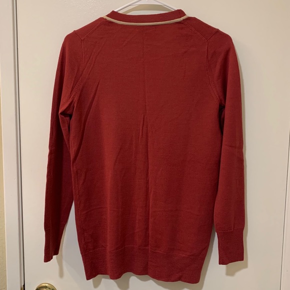 JCrew - Red and Cream Cardigan, Size XSmall - Picture 3 of 3